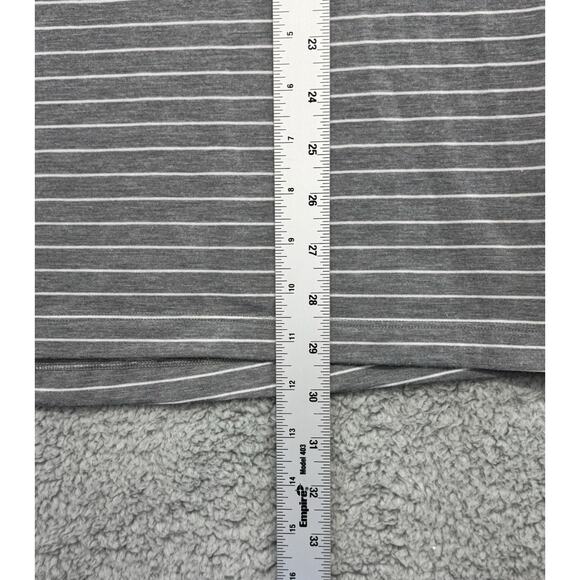 Lululemon Evolution Mens M/L Gray Striped Short Sleeve Polo Shirt - Picture 6 of 10